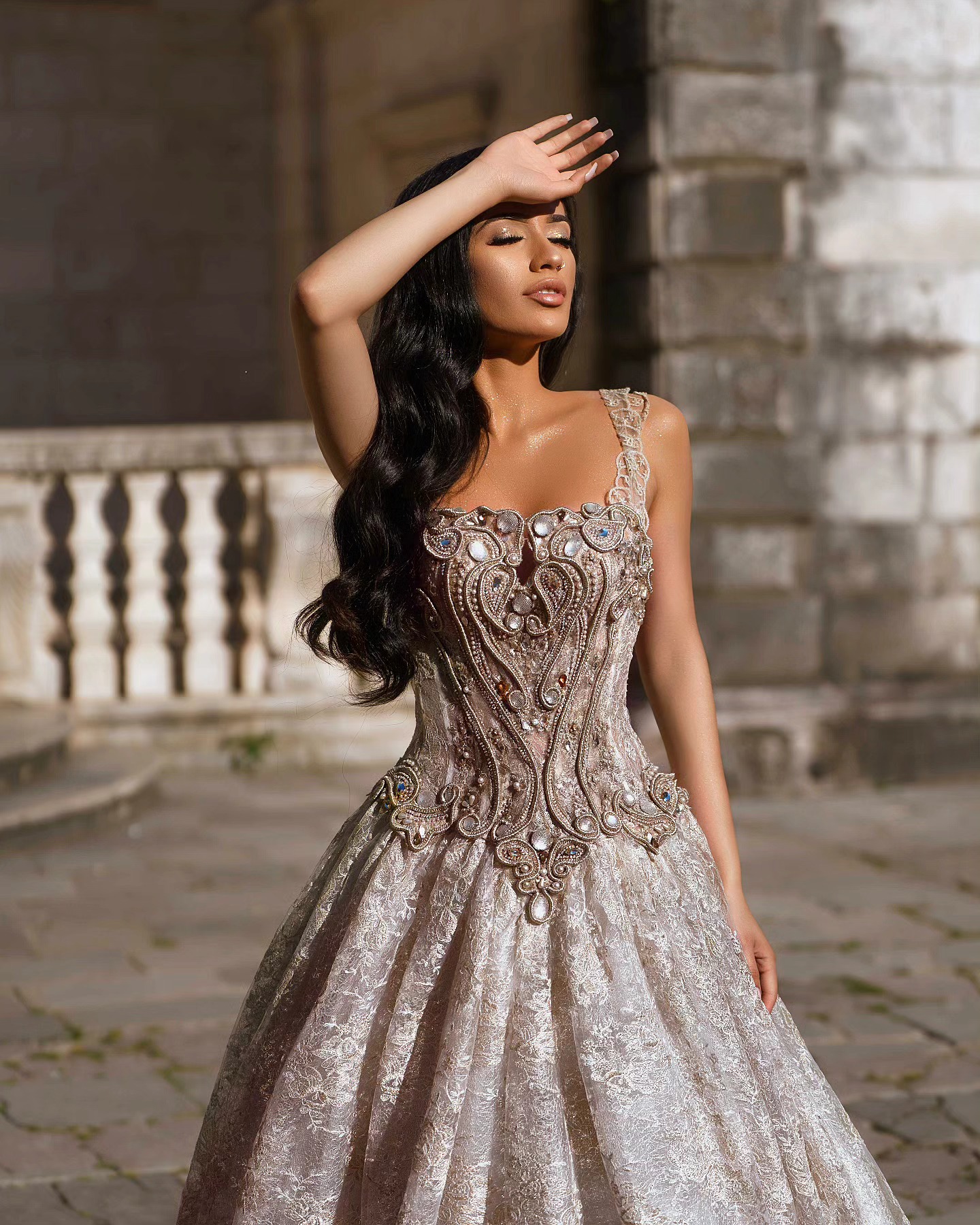 This vintage wedding dress and the old town charm. A perfect match for the stunning @mariiamjohn. 💃🌿"

#FashionPhotography #PortraitPhotography #ElegantPortra
