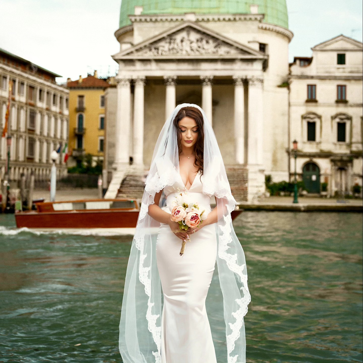 Venice vibes, San Simeon glow.  #AlbanianFrame

#VeniceWedding

#WeddingPhotography #VeniceItaly #SanSimeonPiccolo #GrandCanal #BridalPortraits #LoveInVenice